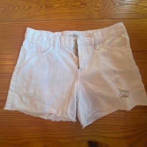 White Jean shorts